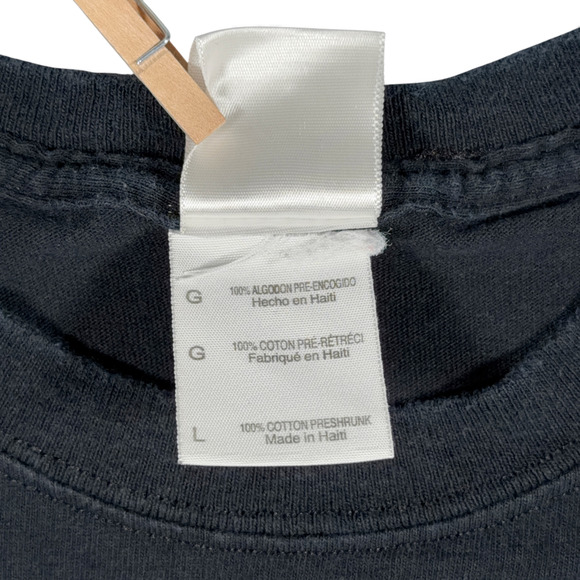 Vintage Bubba Gump Shrimp Shirt Adult LARGE Black Madeira Beach Stupid Is Y2K - Picture 4 of 6